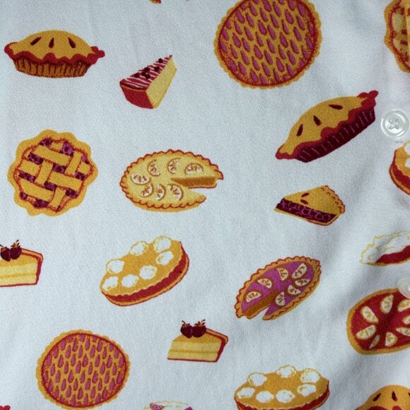 Joyspun 2-piece Pajama Set w/Pies & Desserts in Women's Small Super Soft Pockets - Picture 6 of 9